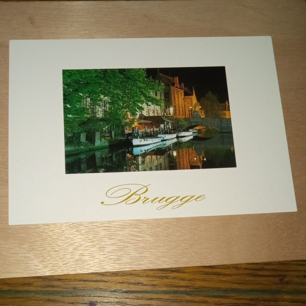 Brugge Postcard with Scenic Night View